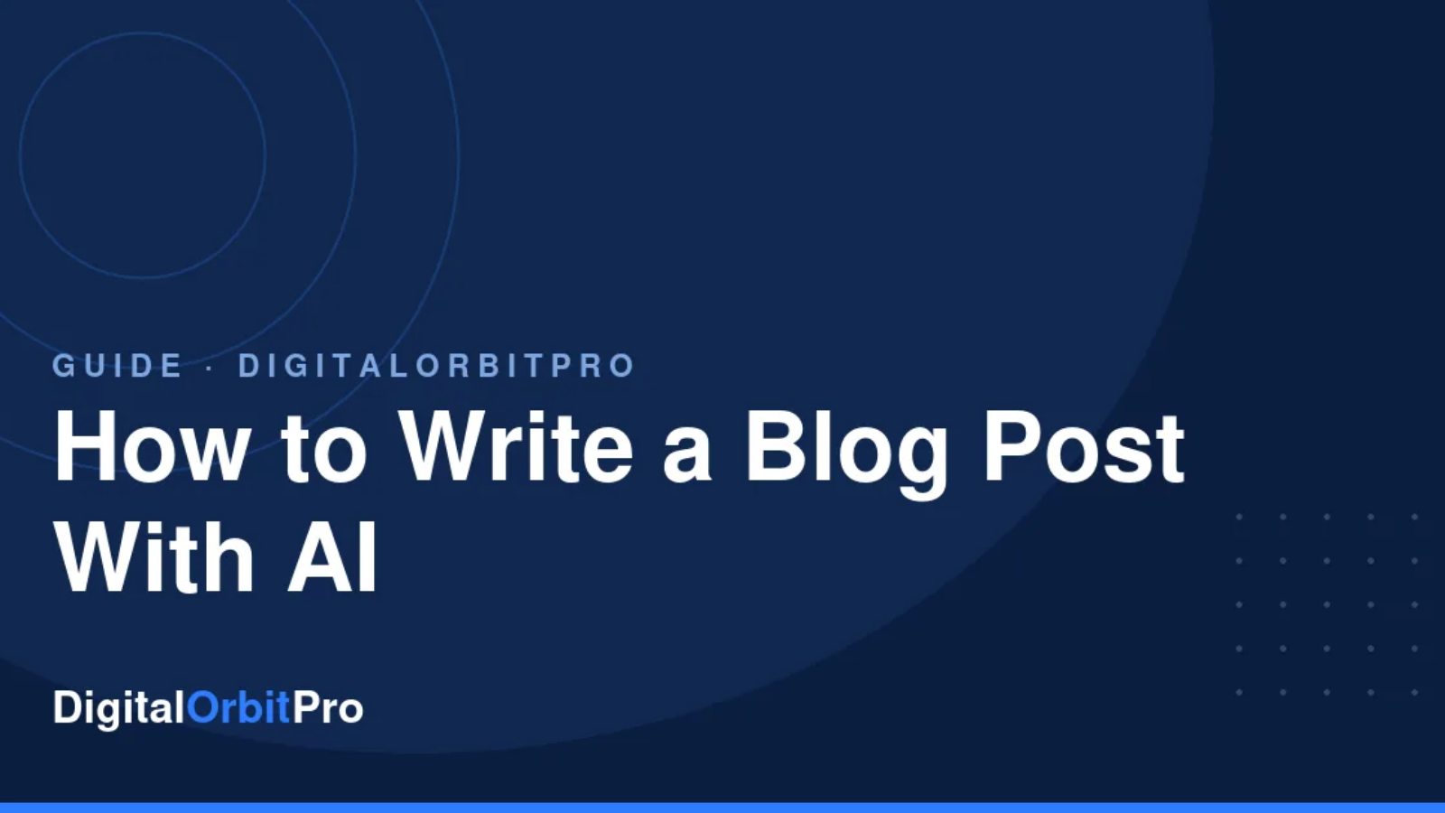 How to Write a Blog Post With AI review — DigitalOrbitPro