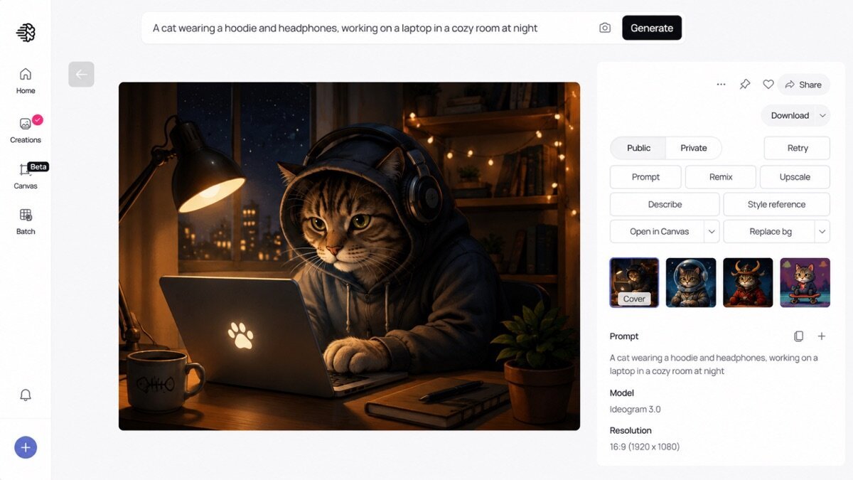 Ideogram review — Ideogram interface screenshot