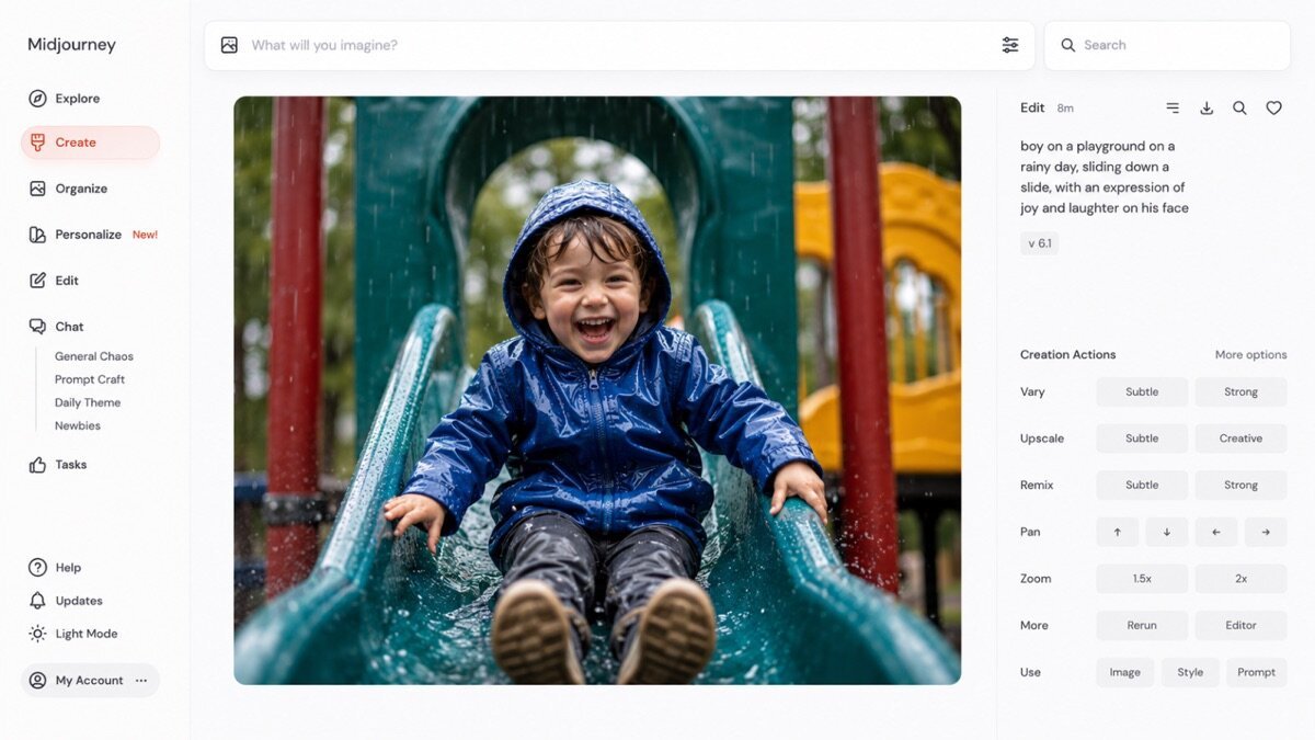 Midjourney review — Midjourney interface screenshot